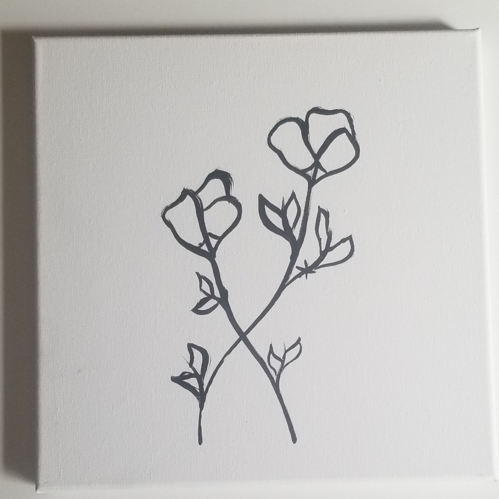 Minimalistic canvas painting